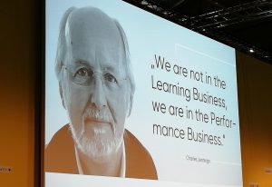 Picture of Charles Jennings and his quote We are not in the Learning Business, we are in the Performance Business